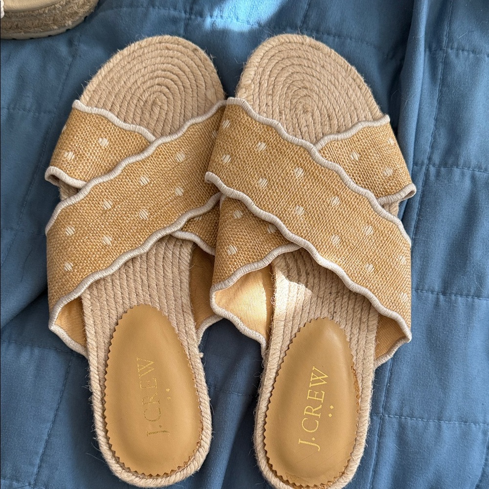 J. Crew Beige Polka Dot Women's Sandals